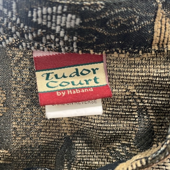 TUDOR COURT (By Haband) Vintage 70's-80's Button Down Tapestry Jacket-Large - Picture 5 of 5